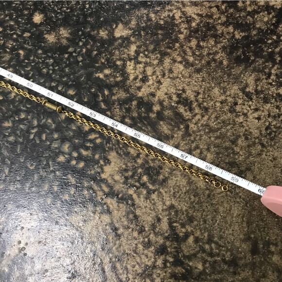 Vintage Freirich Signed 60” Gold Tone Elongated Filigree Bar Link Rope Chain - Picture 14 of 16